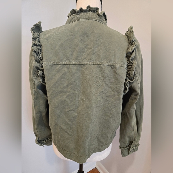 Veveret Ruffled Utility Jacket NWT - Picture 3 of 6